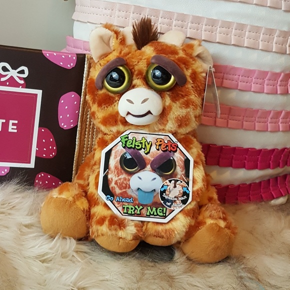 feisty pet giraffe